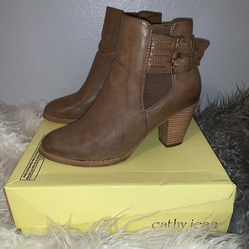 Tan Leather Booties